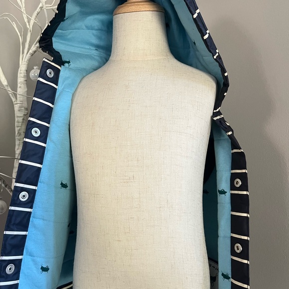 Janie and Jack Navy Striped Raincoat - Picture 3 of 3